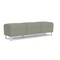Lesro Siena Lounge Reception 3 Seat Bench, Brushed Steel, OH Eucalyptus Upholstery SN3001 - alternate 2